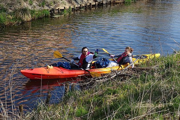 Rzeka Łeba oczyszczona