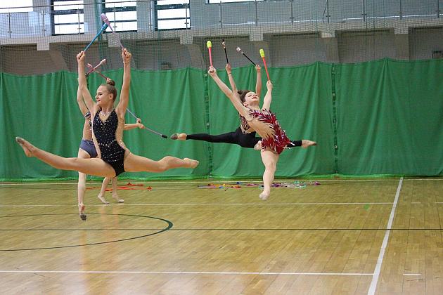 Pokazy gimnastyki artystycznej w Lęborku