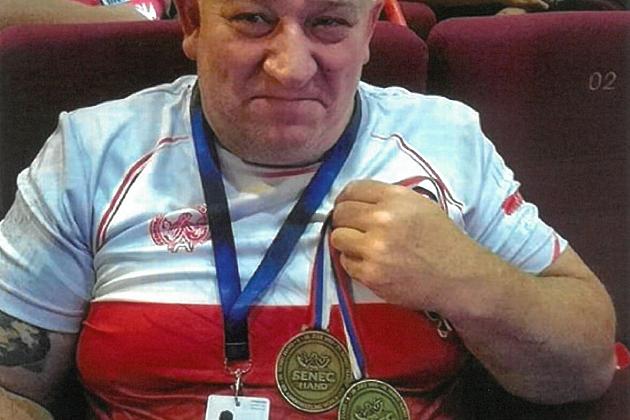 Dariusz Gabrynowicz z medalem Burmistrza Lęborka