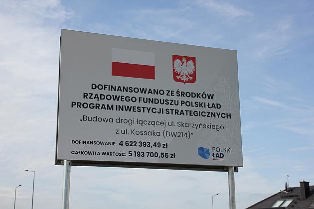 Nowa droga połączyła ulice Kossaka przez Nadmorską ze Skarżyńskiego