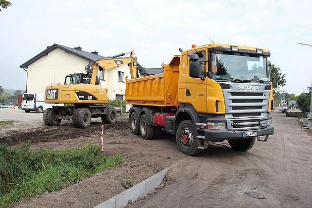 Ulica Myśliwska w budowie