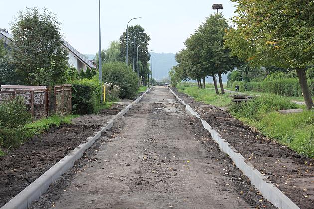 Ulica Myśliwska w budowie