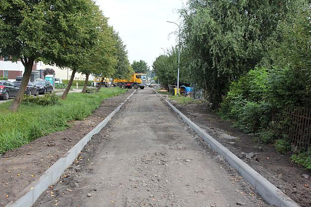 Ulica Myśliwska w budowie