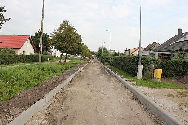 Ulica Myśliwska w budowie