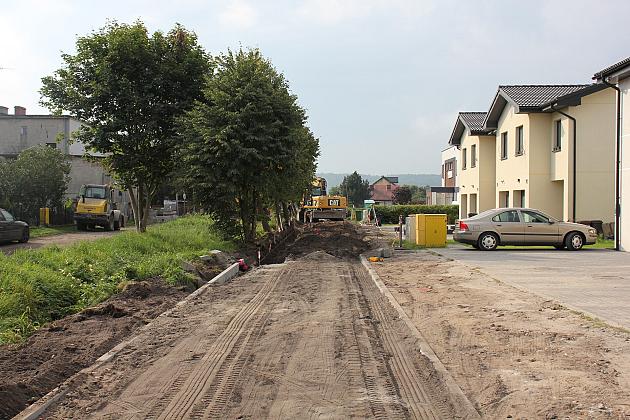 Ulica Myśliwska w budowie
