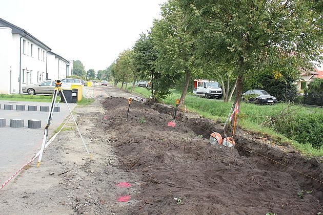 Ulica Myśliwska w budowie