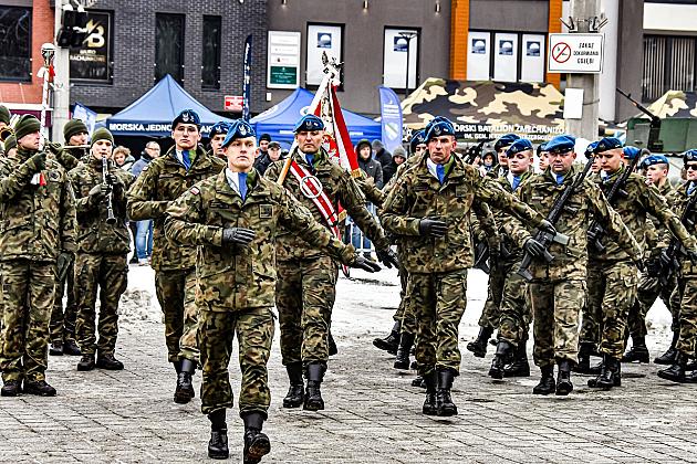 Przysięga wojskowa w 1 Lęborskim Batalionie Zmechanizowanym