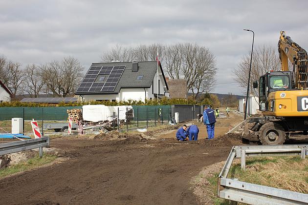 Drogowy łącznik na Sudeckiej w budowie