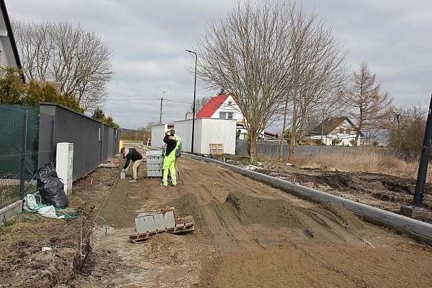 Drogowy łącznik na Sudeckiej w budowie