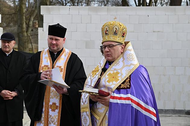 Poświęcenie kamienia węgielnego pod budową lęborskiej Cerkwi