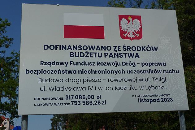 Droga pieszo-rowerowa przy ulicach Władysława IV i Teligi gotowa