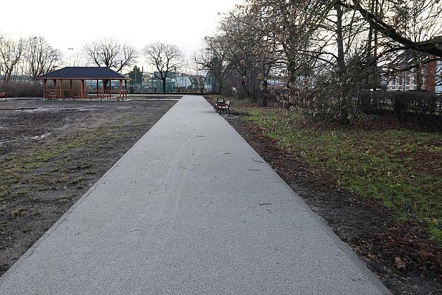 Park przy I LO po pierwszym etapie inwestycji