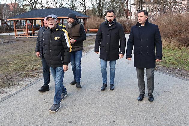 Park przy I LO po pierwszym etapie inwestycji