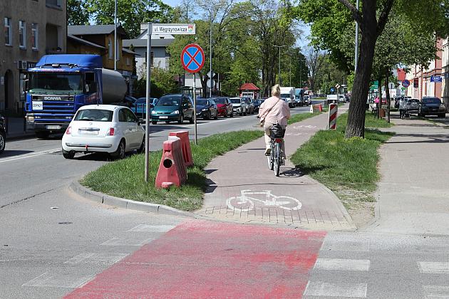 Krawężnik po obniżeniu