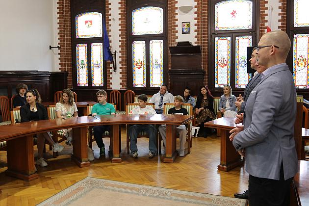 Wizyta gości ze Słowacji i spotkanie z burmistrzem w ratuszu