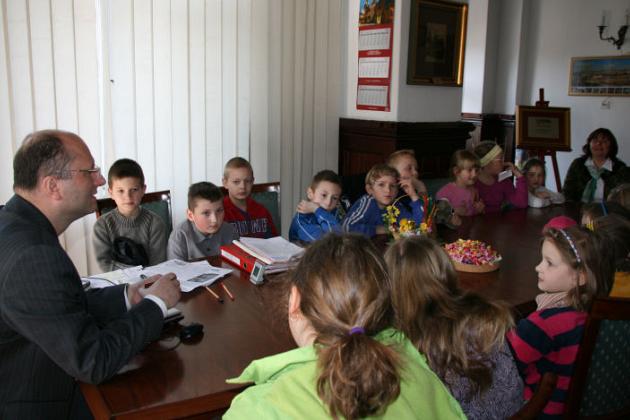Zajęcia świetlicowe u Burmistrza Miasta
