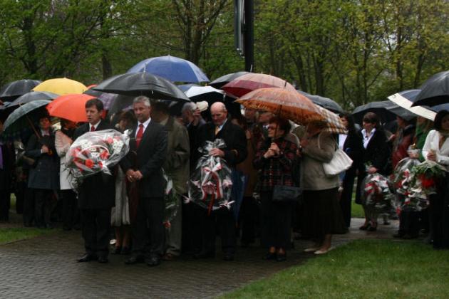 Święto Konstytucji 3 Maja wśród narodowych flag i parasoli
