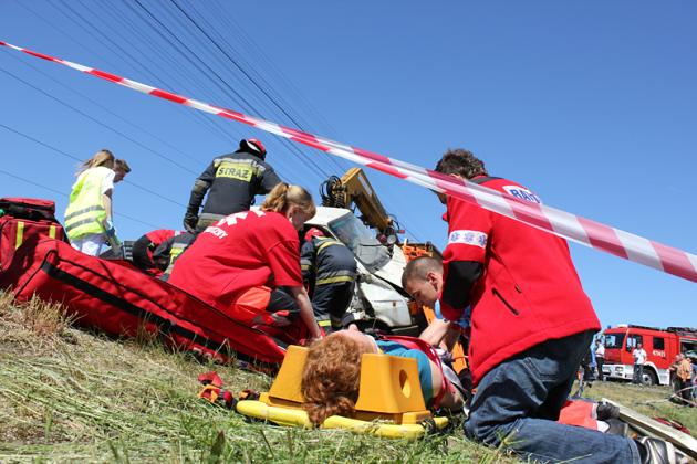 Bezpieczny przejazd - symulacja wypadku