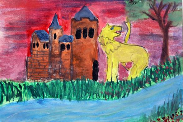 Herb miasta i Urząd Miejski w Lęborku w pracach plastycznych