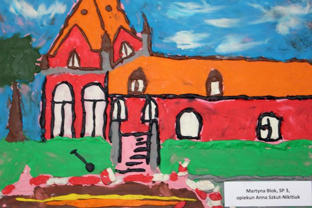 Herb miasta i Urząd Miejski w Lęborku w pracach plastycznych