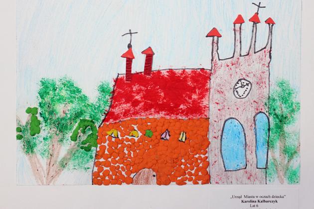 Herb miasta i Urząd Miejski w Lęborku w pracach plastycznych