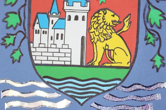 Herb miasta i Urząd Miejski w Lęborku w pracach plastycznych