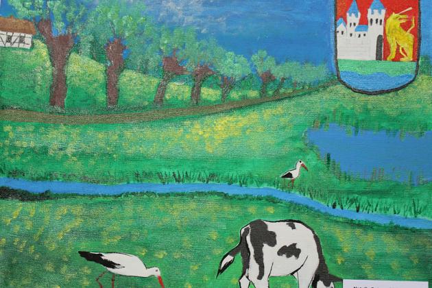 Herb miasta i Urząd Miejski w Lęborku w pracach plastycznych