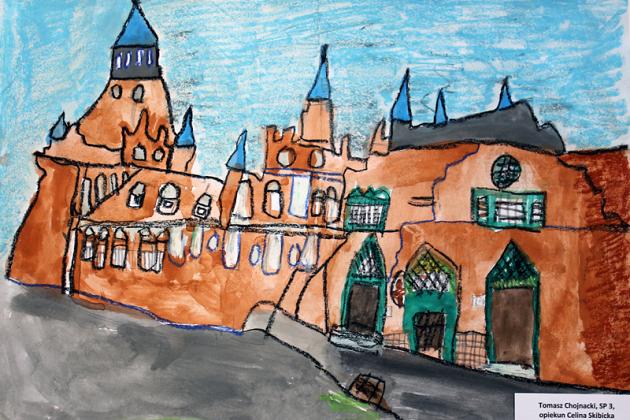 Herb miasta i Urząd Miejski w Lęborku w pracach plastycznych