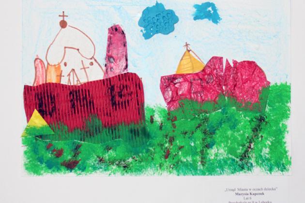 Herb miasta i Urząd Miejski w Lęborku w pracach plastycznych