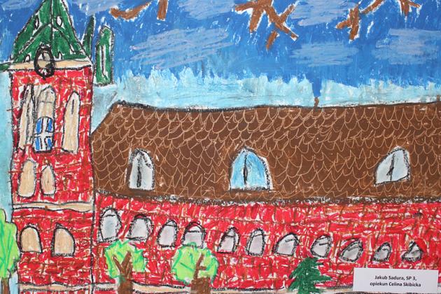 Herb miasta i Urząd Miejski w Lęborku w pracach plastycznych