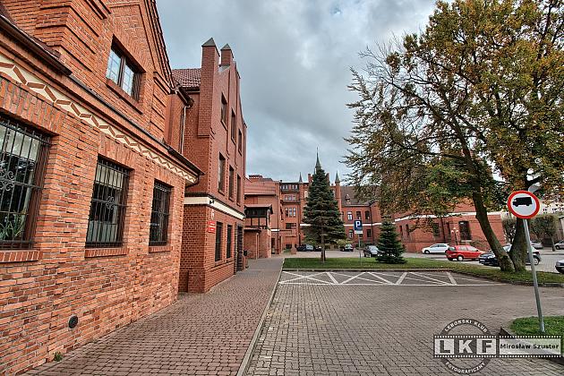 Na tyłach Ratusza Miejskiego w Lęborku