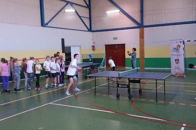 Zajęcia pokazowe z tenisa stołowego w ramach projektu „Baltic Rally”