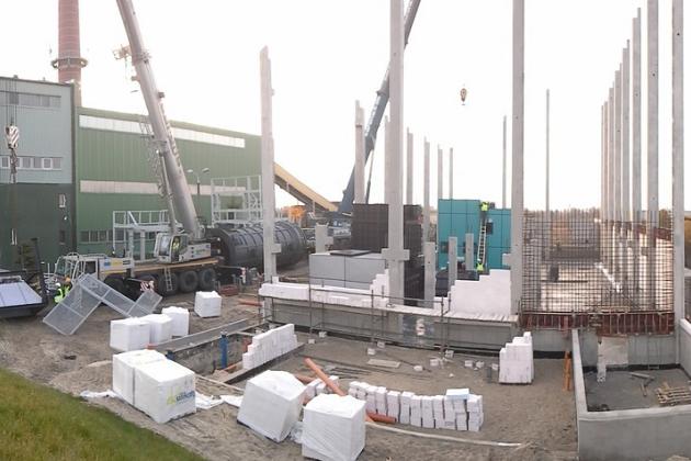 Galeria zdjęć z budowy elektrociepłowni.