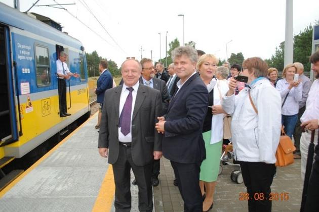 Otwarcie peronu w Mostach