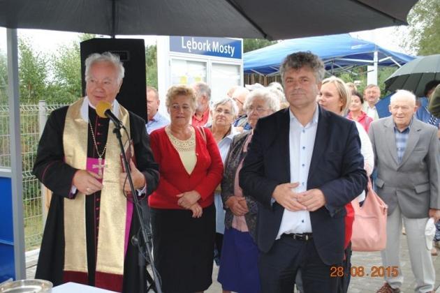 Otwarcie peronu w Mostach