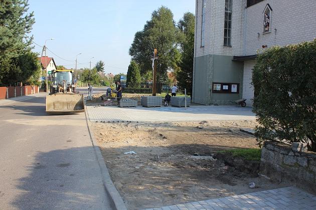 Remont chodnika na ulicy ks. Gracza
