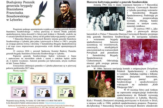 Cegiełki wspomogą budowę pomnika gen. Stanisława Sosabowskiego