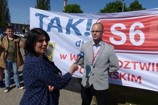 Protest w sprawie budowy drogi ekspresowej S6