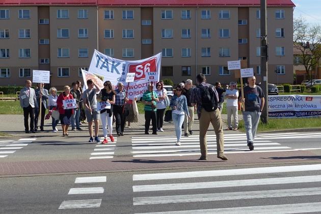 Protest w sprawie budowy drogi ekspresowej S6