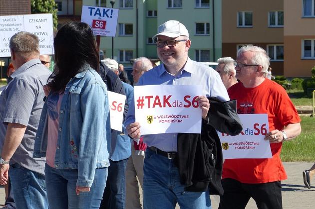 Protest w sprawie budowy drogi ekspresowej S6