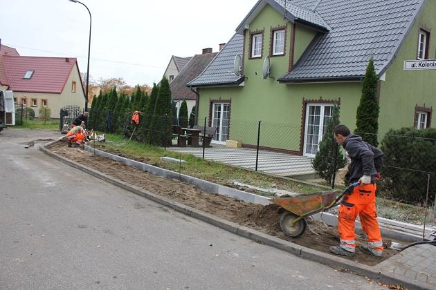 Ulica Kolonia w remoncie