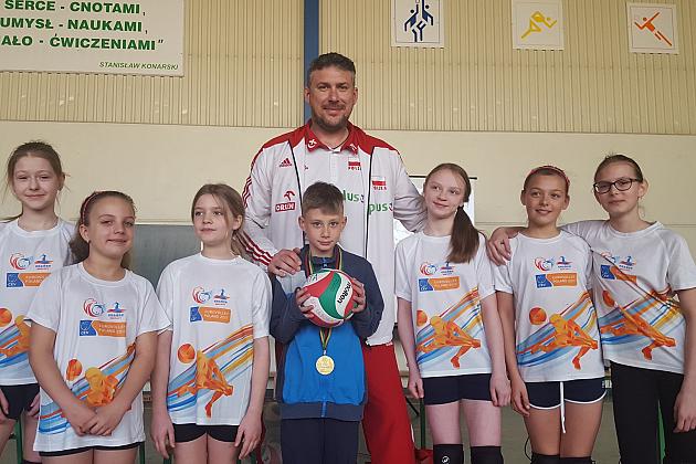 Wybitny siatkarz spotkał się z lęborskimi uczniami