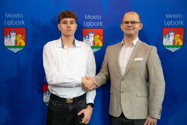 Michał Gajdus u burmistrza Lęborka – miasto stawia na młodego mistrza