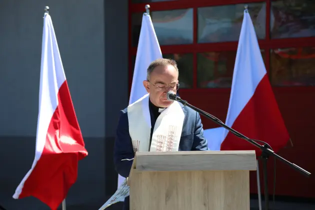 Strażackie święto w Lęborku. Awanse, odznaczenia i nowe pojazdy dla służb