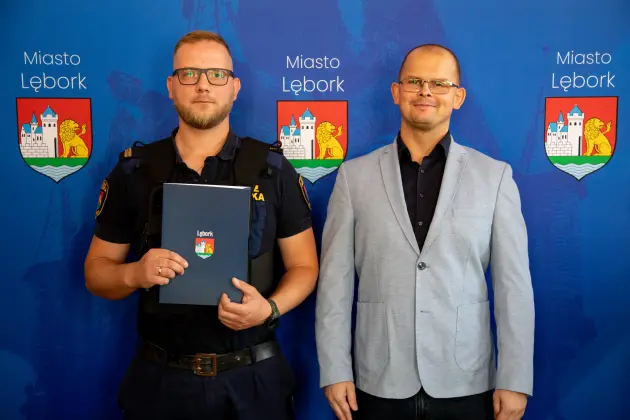 Zaangażowanie docenione przez przełożonych i Policję. Awans dla lęborskich strażników miejskich