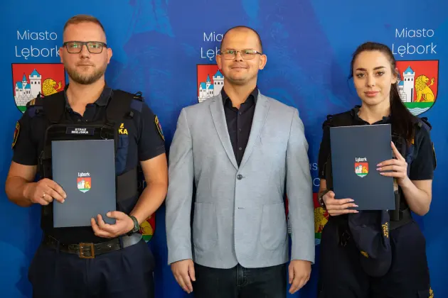 Zaangażowanie docenione przez przełożonych i Policję. Awans dla lęborskich strażników miejskich