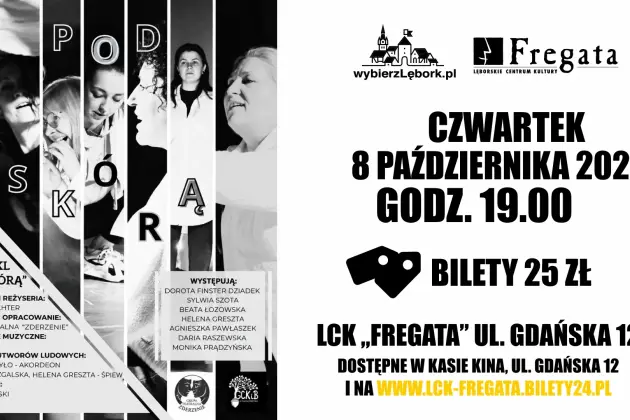 Zapraszamy na spektakl teatralny “Pod skórą” we „Fregacie”
