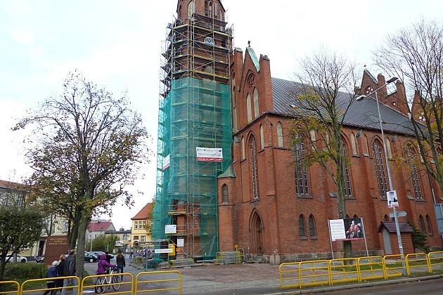 Ruszył remont wieży kościoła NMP Królowej Polski