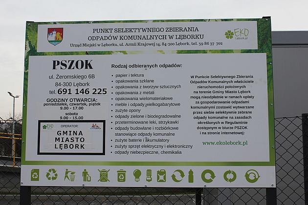 PSZOK przy ul. Żeromskiego 6b w Lęborku już działa!