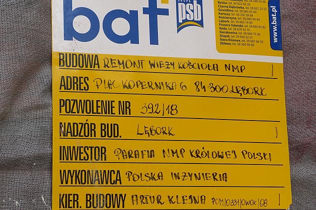 Finał I etapu remontu wieży kościoła NMP Królowej Polski